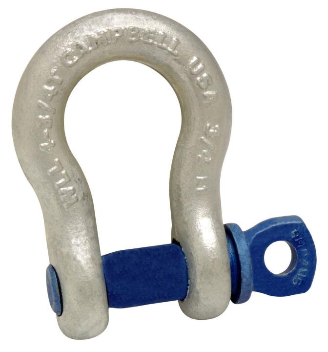 Campbell Screw Pin Anchor Shackle - Galvanized Forged Steel