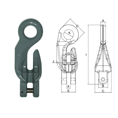 ISC In-Line Shortening Clutch dimensional drawing