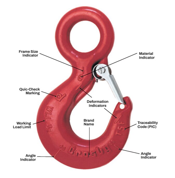 Crosby L-320AN Alloy Eye Hook with Latch / #1049800