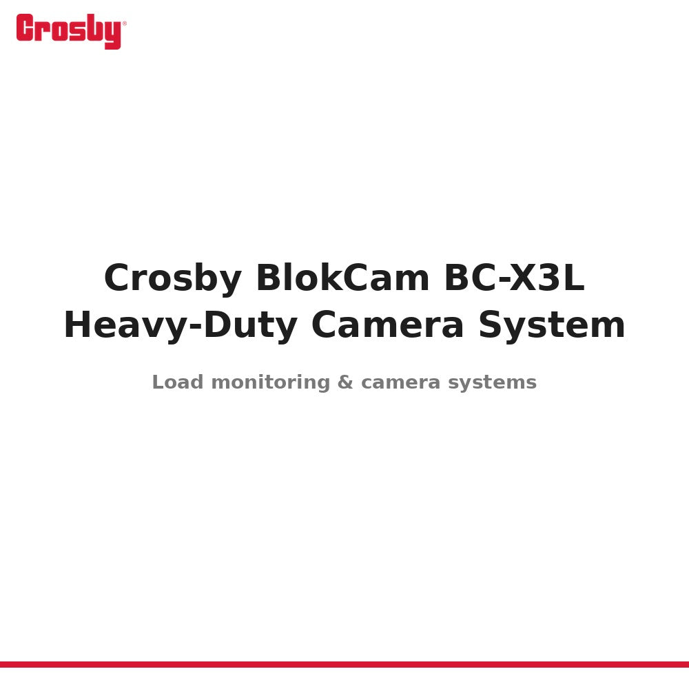 Crosby Crosby BlokCam BC-X3L Heavy-Duty Camera System