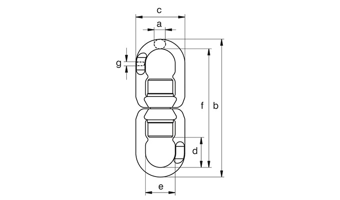 Green Pin ELR Needle Bearing Swivel (EE) Grade 8 diagram
