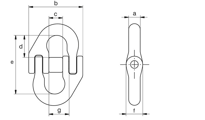 Green Pin MJ Connecting Link Grade 8 diagram