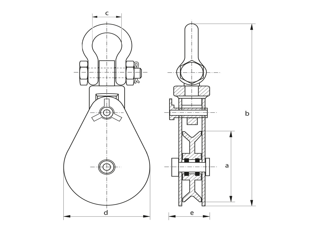 Green Pin P-6951 Snatch Block S diagram