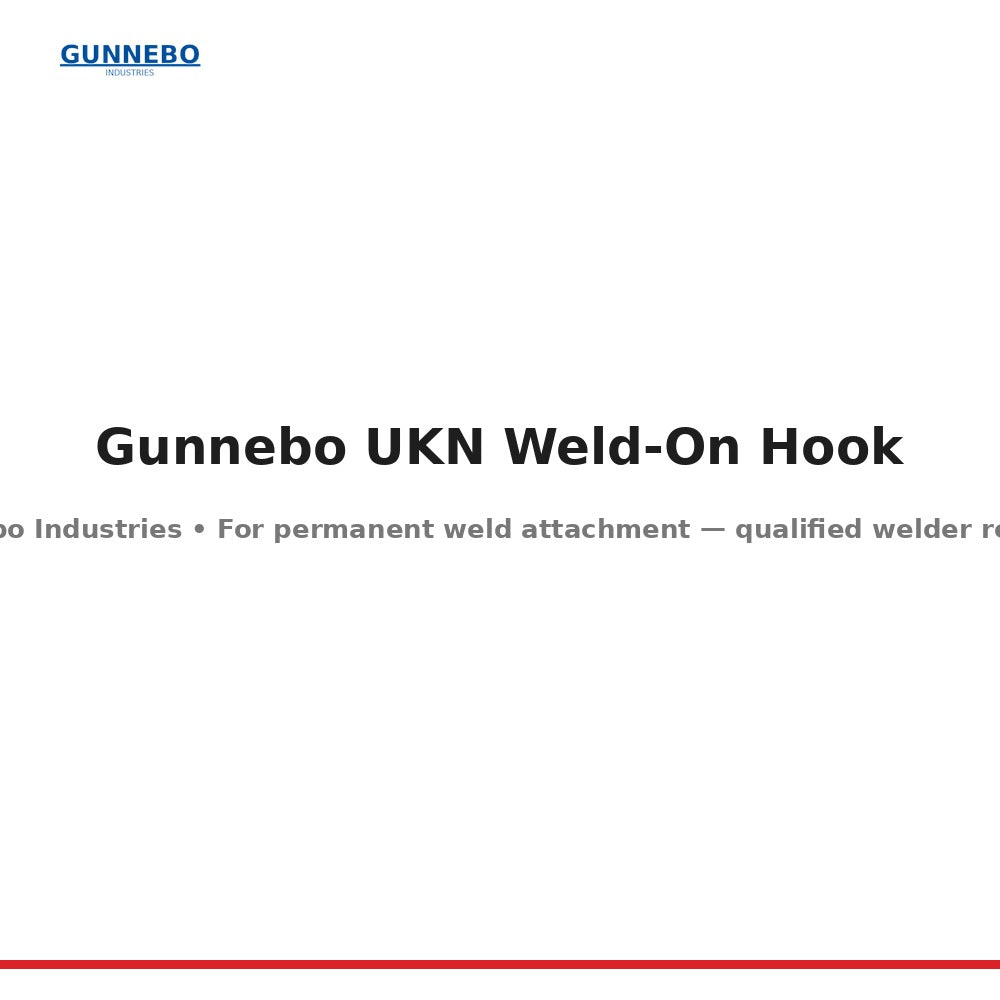 Gunnebo UKN Weld-On Hook