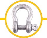 Screw pin anchor shackle