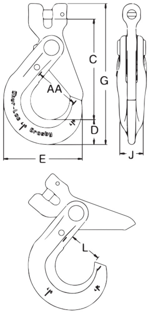 Crosby S-1317 Shur-Loc Clevis Hook - Image 3