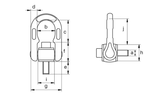 Van Beest Green Pin® ADAUNC Rotating Hoist Ring (UNC Threads)