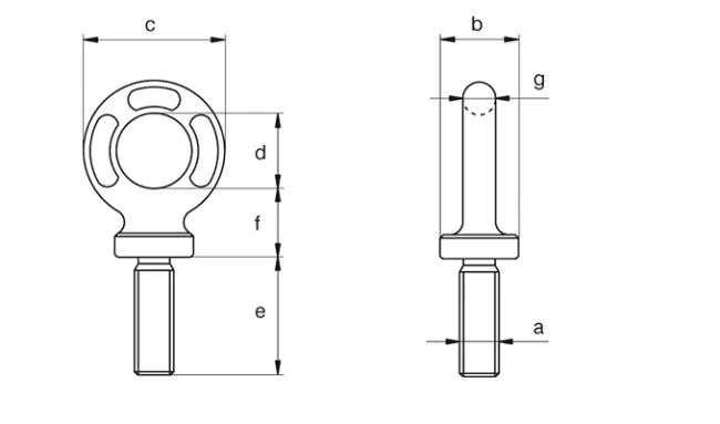 Green Pin Lifting Eye DIN580 Length (ALDIN)