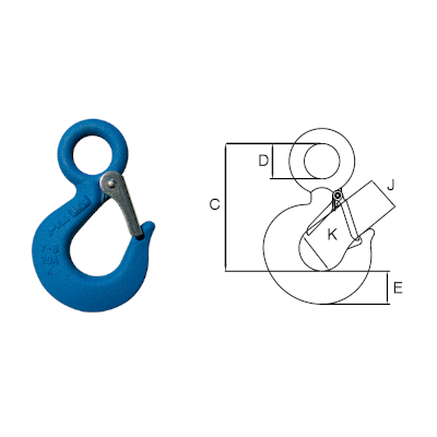 AMH / Cartec / Blue Classic Wire-Rope Hooks (Swivel, Eye & Ball-Bearing) / Alloy