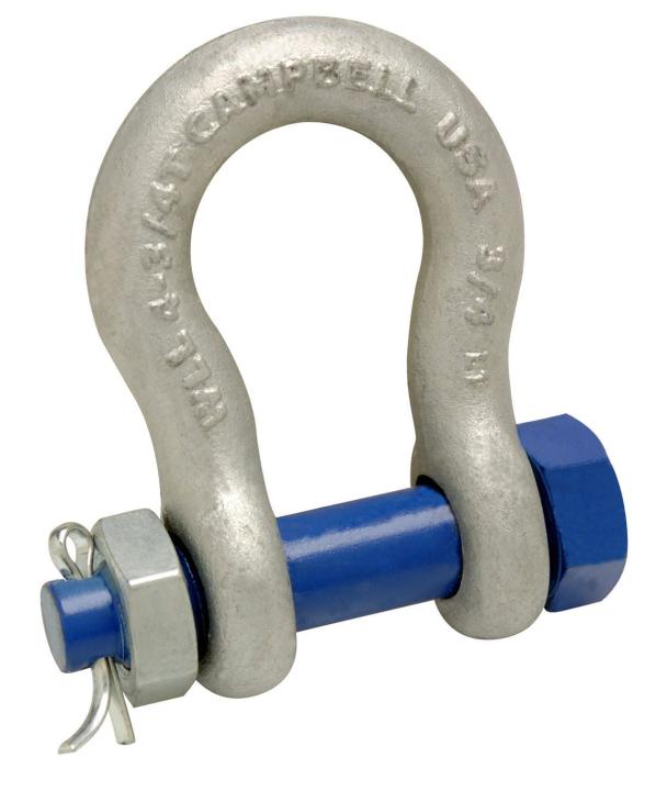 Campbell Bolt Type Anchor Shackle - Galvanized Forged Steel