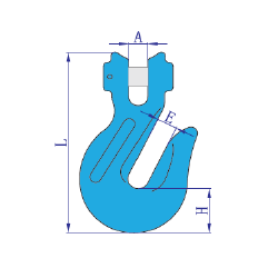 AMH Cartec G100 Transport Clevis Grab Hook dimensional drawing