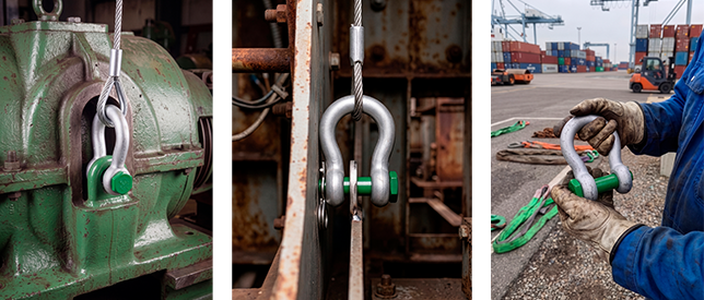 Green Pin Slim Shackle applications — manufacturer image from the Green Pin product announcement