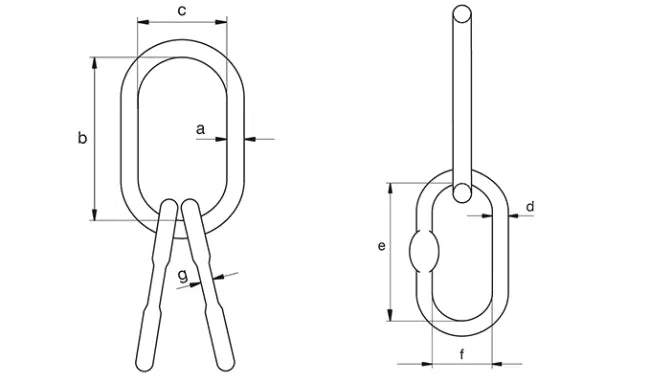 Van Beest Green Pin® MTS Grade 80 Welded Master Link Assembly