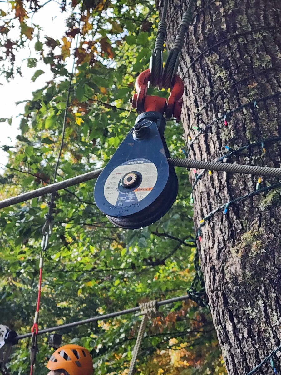 McKissick Snatch Block in use - tree rigging application