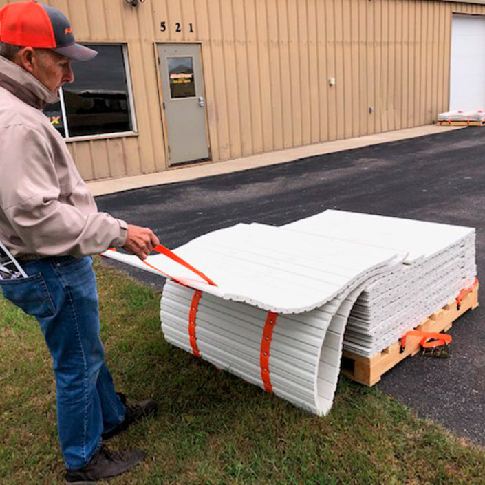DICA SlatTrax DIY pallet system with 100 feet of recycled HDPE temporary roadway sections