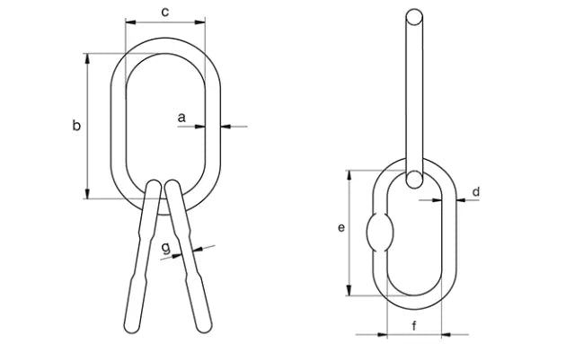Van Beest Green Pin® UMTS Grade 100 Welded Master Link Assembly
