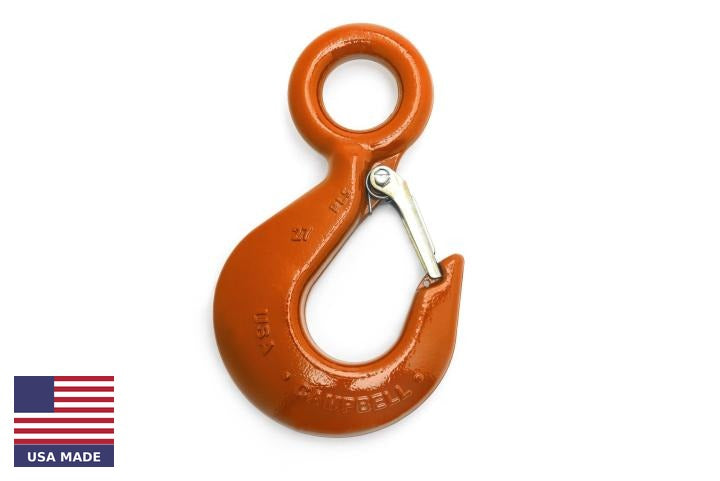 USA Made Campbell Alloy Eye Hoist Hook with Latch / #5648495