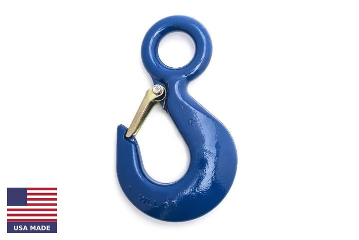 USA Made Campbell Eye Hoist Hook with Latch / #3914705PL
