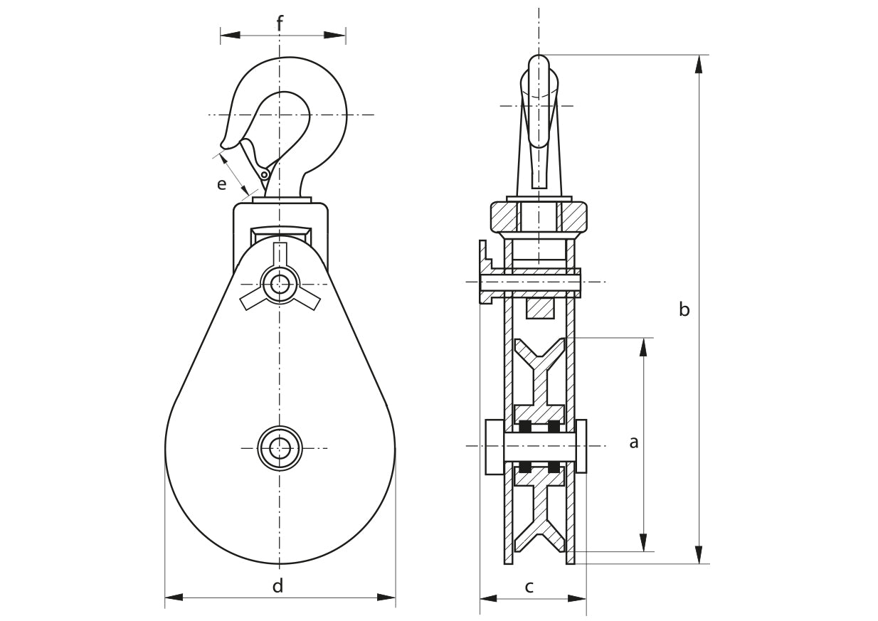 Green Pin P-6952 Snatch Block HK diagram