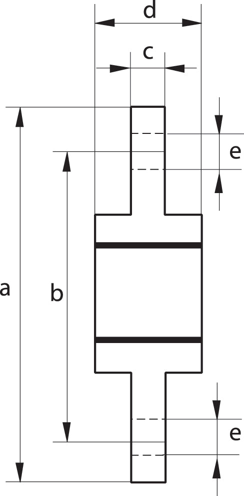 Green Pin P-7740 Thrust Bearing Swivel - dimensional diagram