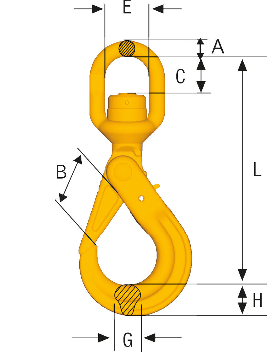 Gunnebo BKLK Swivel Safety Hook