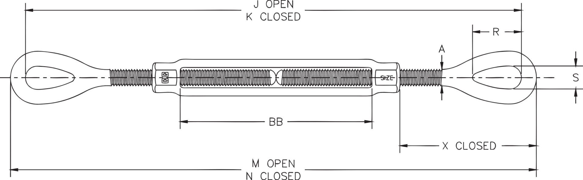 Crosby HG-226 Eye and Eye Turnbuckle - Image 4