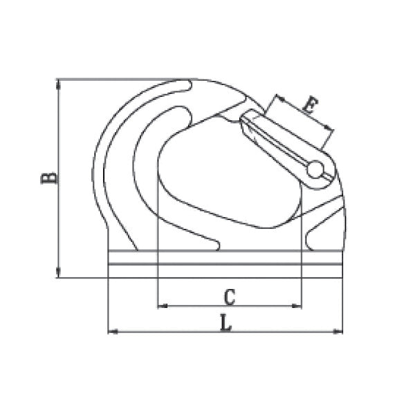 AMH weld-on bucket hook dimensional drawing (WBH01-10)